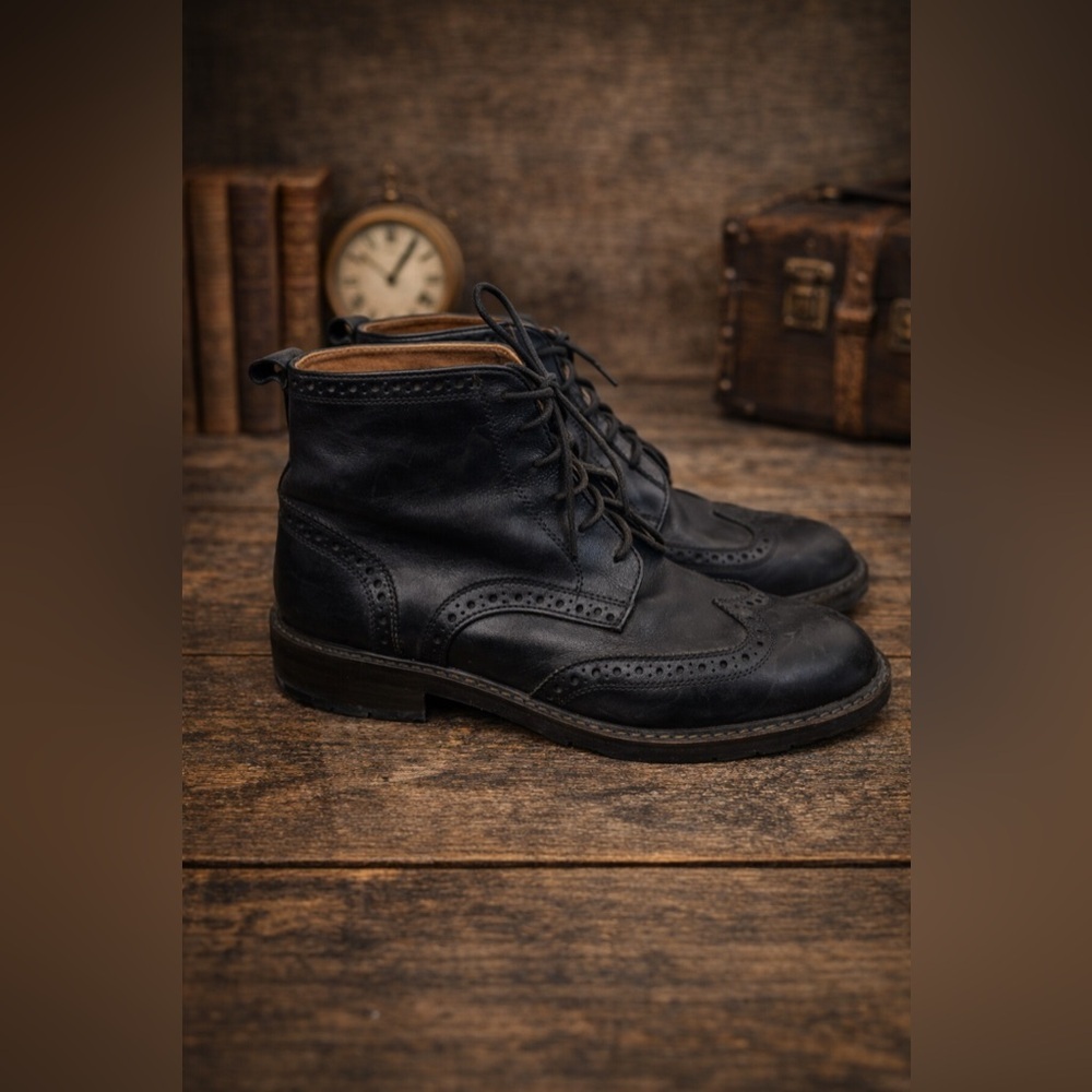 Florsheim Gaffney Leather Chukka Wingtip Boots Size 8D